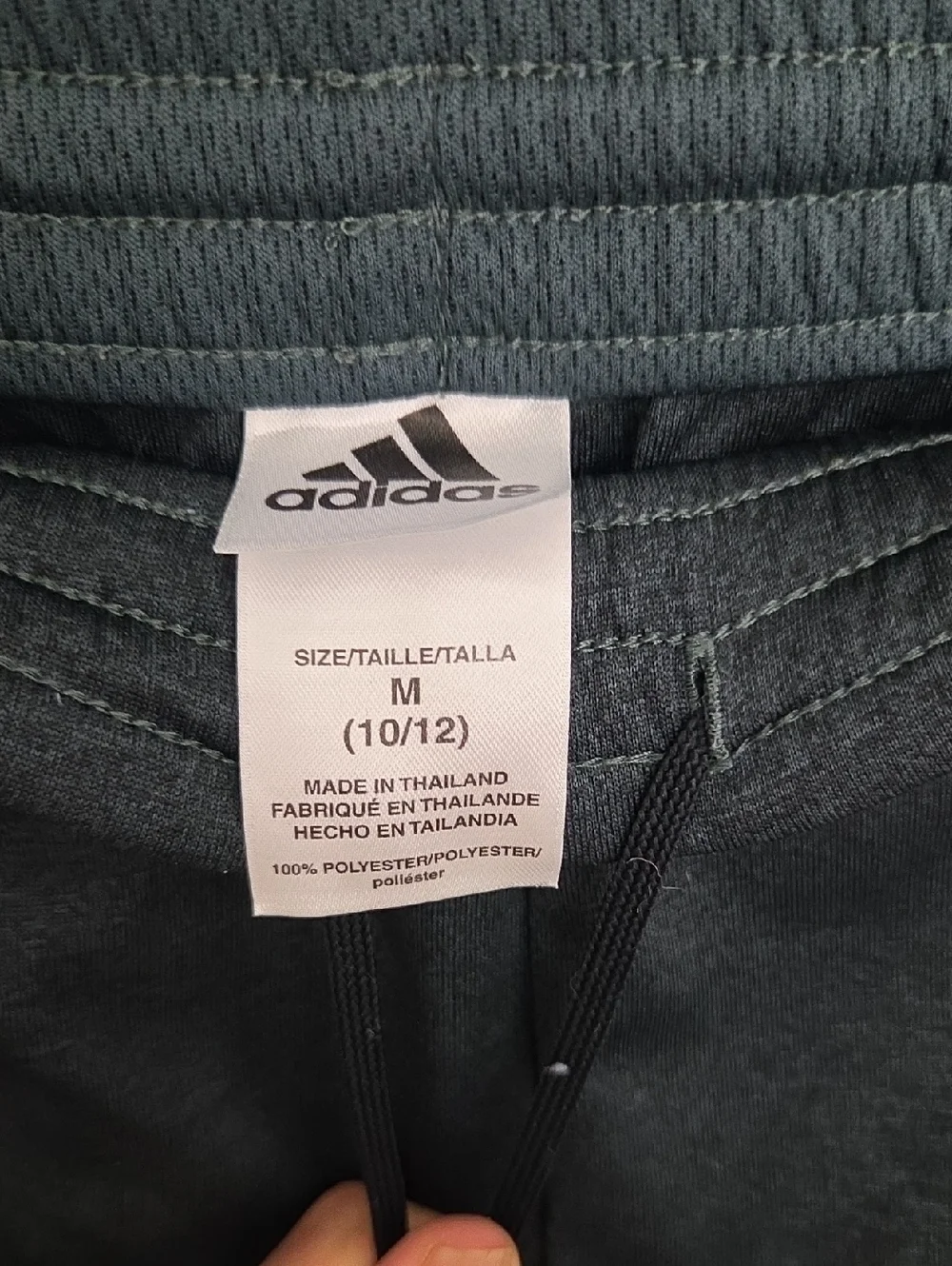Adidas Charcoal Gray Joggers with White Side Stripes